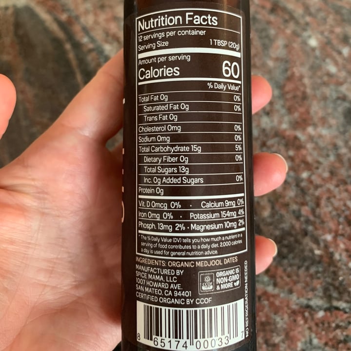 photo of The Better Sugar Just Date Syrup shared by @michellebaena on  23 Aug 2020 - review