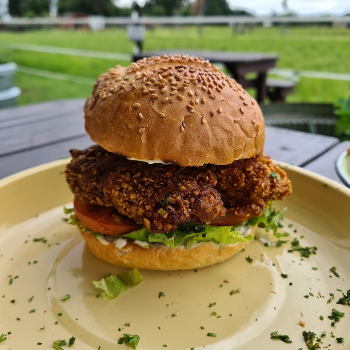 photo of Asher's Corner Cafe @ Ashers Farm Sanctuary AFC burger shared by @veronicagroen on  29 Jan 2022 - review