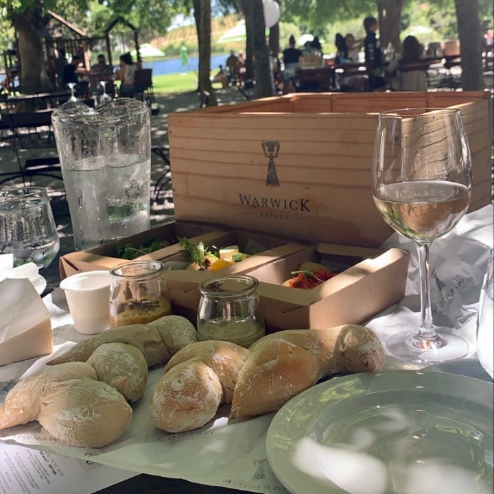 photo of Warwick Wine Estate Vegan picnic shared by @meganhaskis on  26 Apr 2021 - review