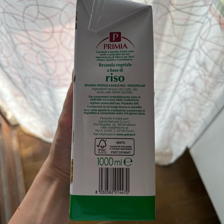 photo of Primia Bevanda a base di riso shared by @fraulicia on  25 Sep 2022 - review