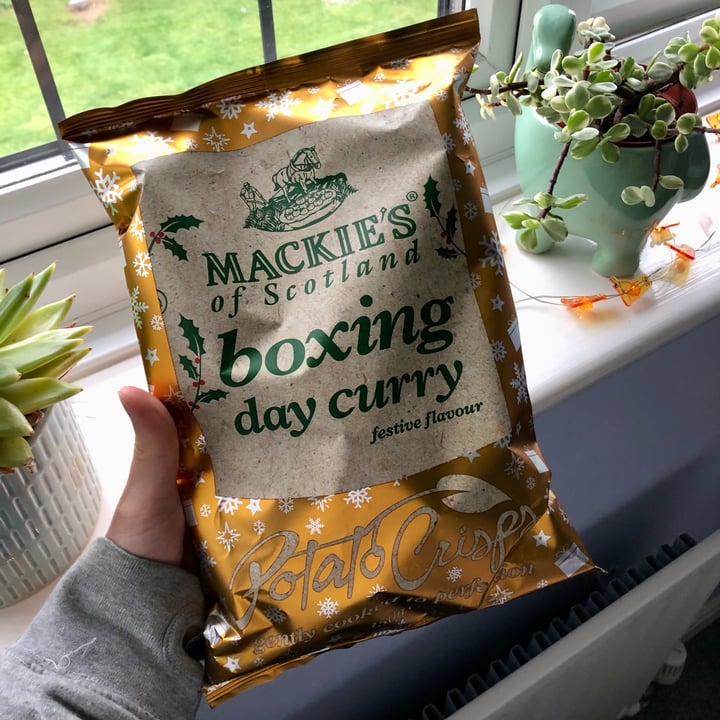 photo of Mackie's of Scotland Boxing Day Curry Flavour Crisps shared by @yourlocalvegan on  24 Dec 2021 - review