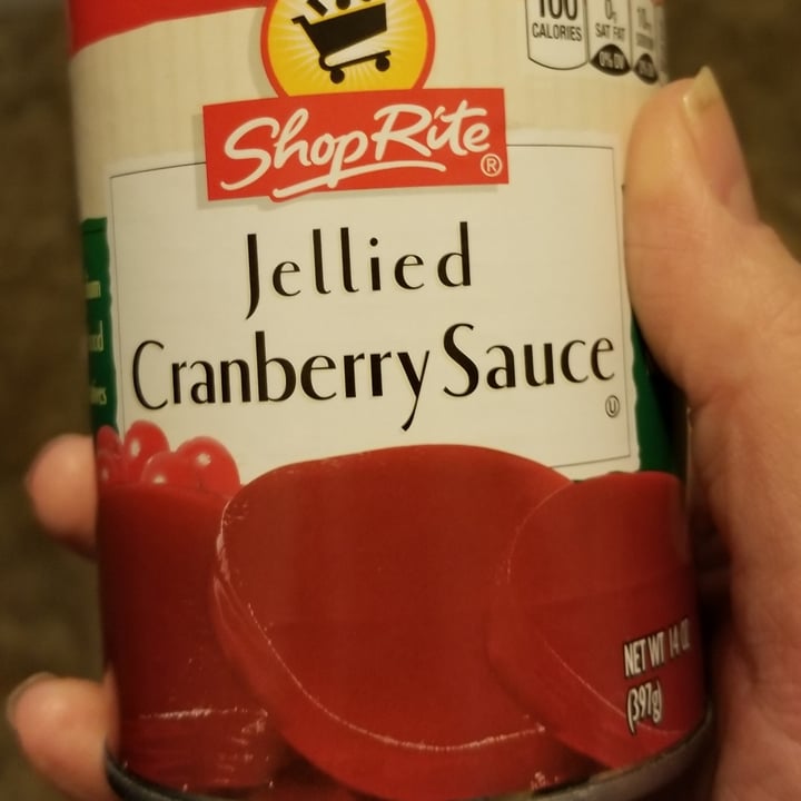 photo of ShopRite Jellied Cranberry sauce shared by @stainless on  31 Dec 2020 - review