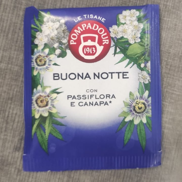 photo of Pompadour Tisana buona notte con passiflora e canapa shared by @giadamorri on  01 May 2022 - review