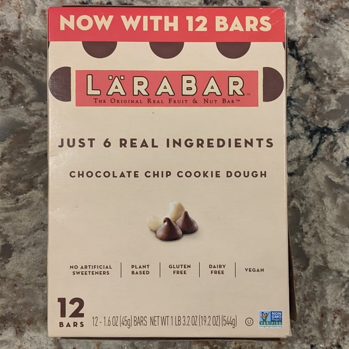 photo of Larabar Chocolate Chip Cookie Dough shared by @veganviews on  07 Feb 2022 - review