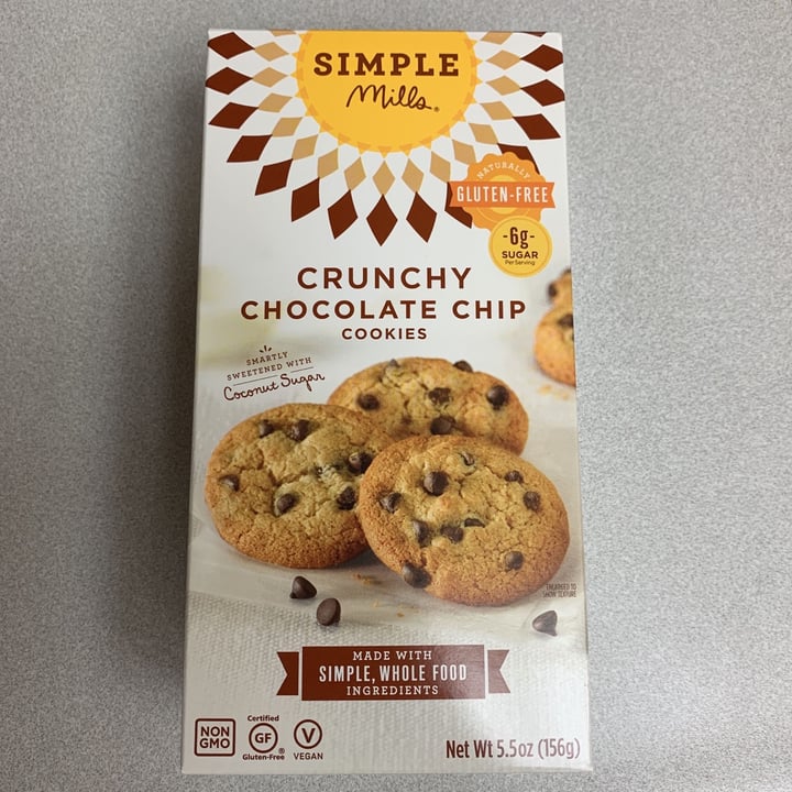 photo of Simple Mills Crunchy Chocolate Chip Cookies shared by @cvondopher on  29 Apr 2020 - review