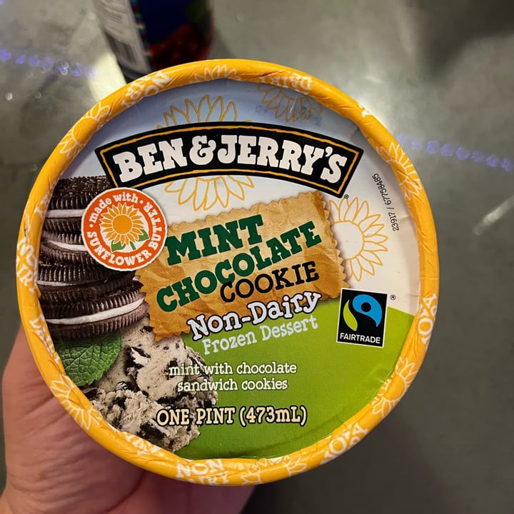 photo of Ben & Jerry's Mint Chocolate Cookie Non-Dairy Frozen Dessert shared by @nowhey on  16 Nov 2021 - review