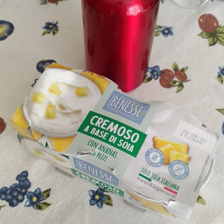 review photo of Benèsse Cremoso a base di soia con pezzi di ananas shared by @pulce on 15 Aug 2022 - review