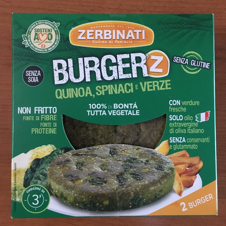 photo of Zerbinati Burgerz Quinoa Spinaci e Verze shared by @vallentina0 on  09 Jan 2022 - review