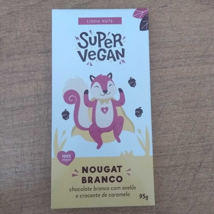photo of Super Vegan Chocolate Nougat Branco (95g) shared by @samy84 on  13 May 2022 - review