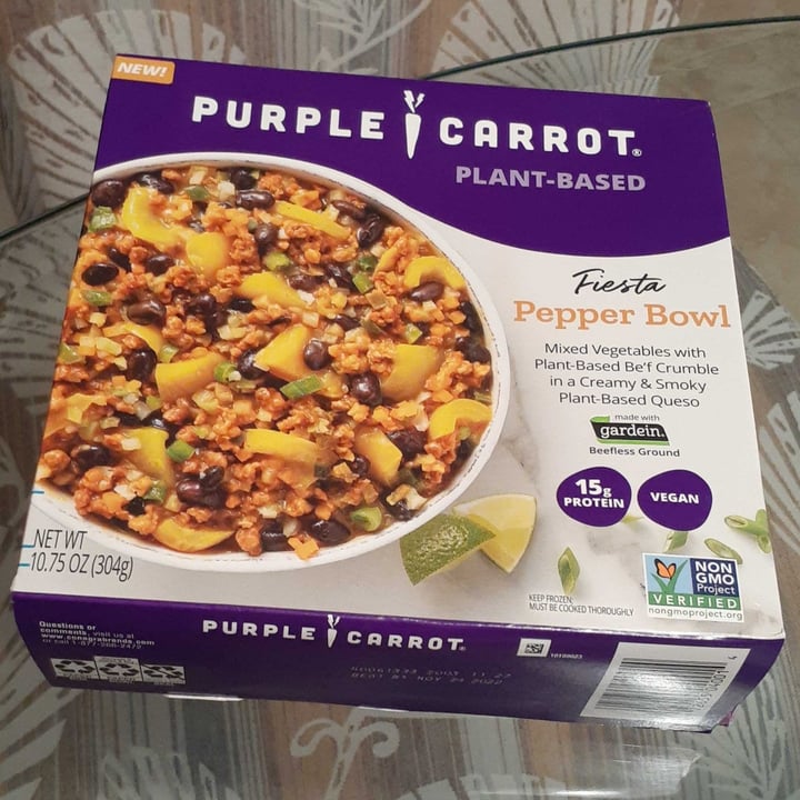photo of Purple Carrot Fiesta Pepper Bowl shared by @heartartichokehearts on  27 May 2022 - review
