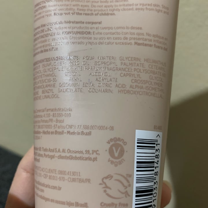 review photo of O Boticário make hidratante corporal shared by @sandraoliveira on 13 Aug 2022 - review
