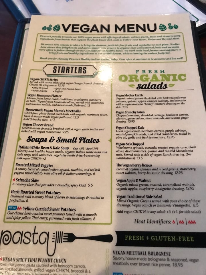 photo of Picazzo's Healthy Italian Kitchen Paradise Valley Vegan Tuscan Chik'n shared by @alexbury on  24 Dec 2019 - review