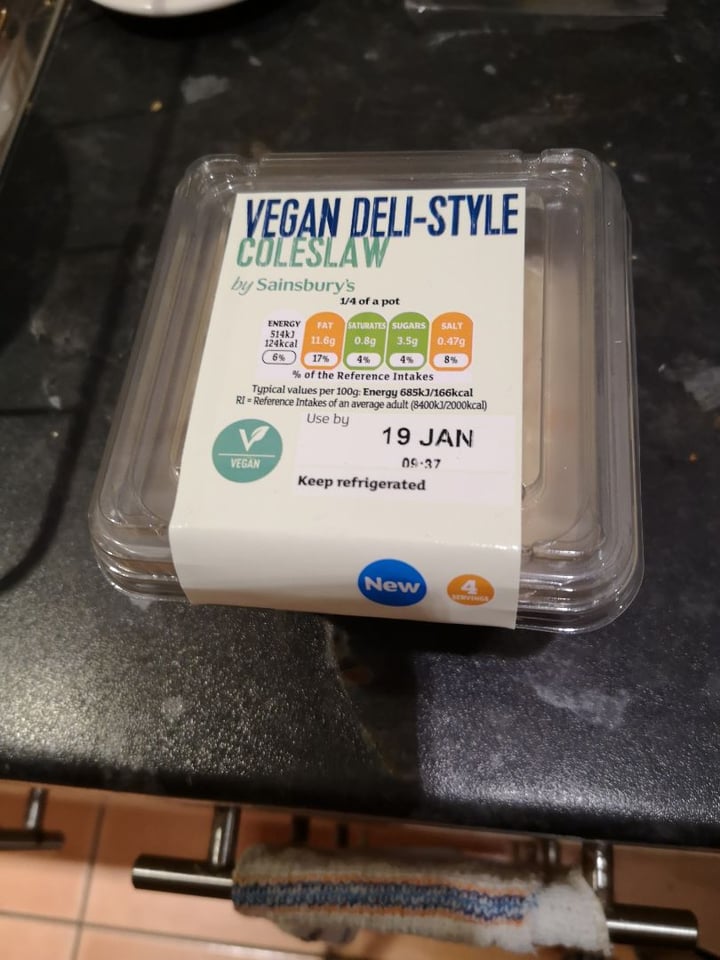photo of Sainsbury's Vegan Deli-Style Coleslaw shared by @kikideestruction on  14 Jan 2020 - review