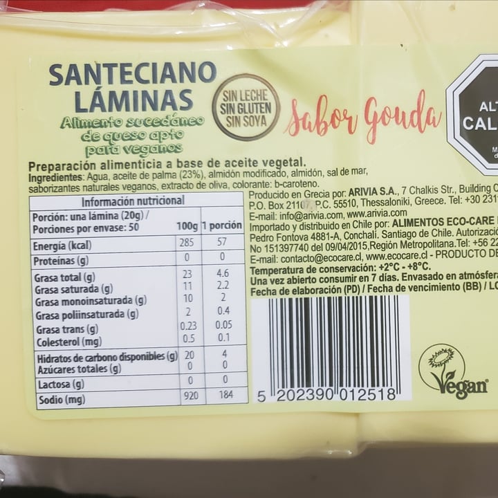 review photo of Santeciano Queso Sabor Gauda Láminas shared by @sotonarbona on 10 Aug 2021 - review