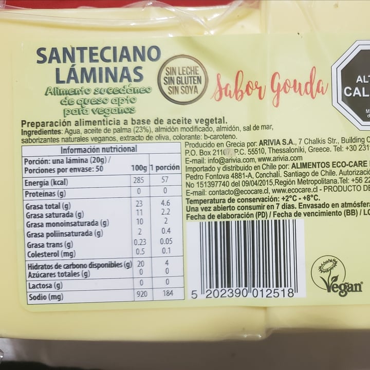 photo of Santeciano Queso Sabor Gauda Láminas shared by @sotonarbona on  10 Aug 2021 - review