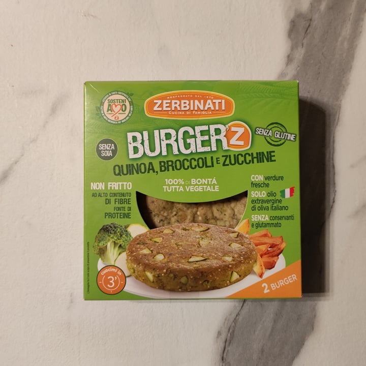 photo of Zerbinati Burger'Z Quinoa, Broccoli e Zucchine shared by @saraferri on  31 Oct 2021 - review