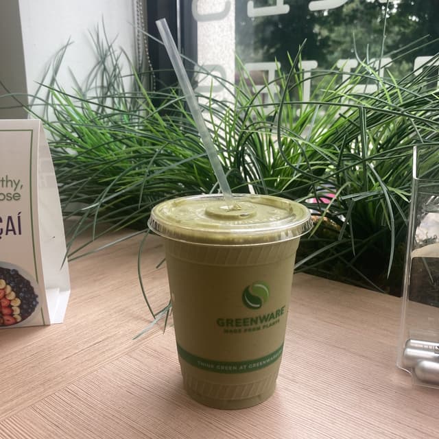 Photo of the dish “Pb&j smoothie with wheatgrass”