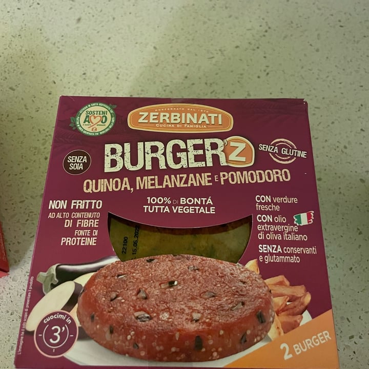 Zerbinati Burger Quinoa, Melanzane e Pomodoro Review abillion