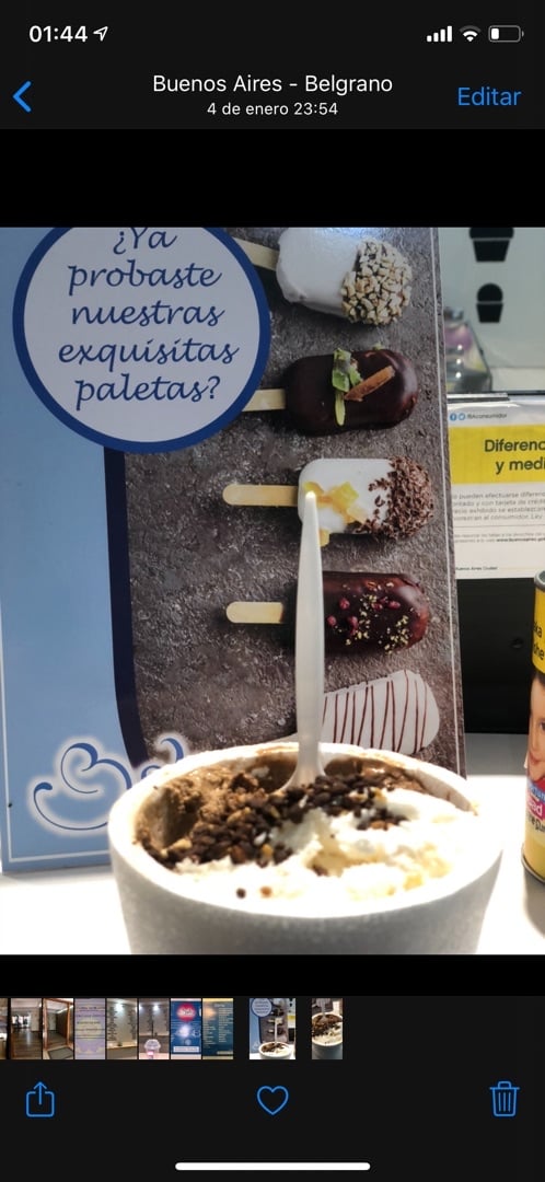 photo of Bali helados Helado De Dulce De Leche Granizado Y Chicolate Con Whisky shared by @fersoria on  19 Jan 2020 - review