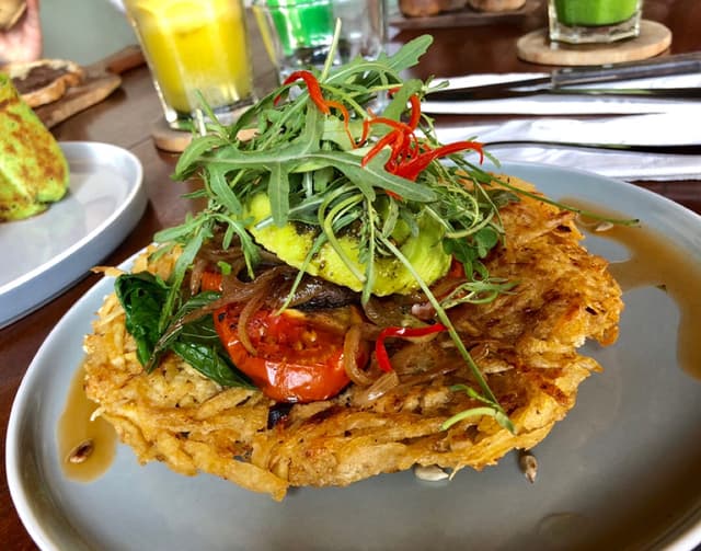 Photo of the dish “the hash stack”