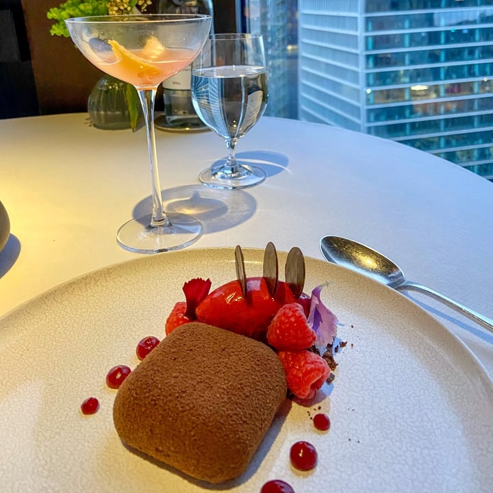photo of City Social Dark chocolate pavé, raspberry sorbet shared by @laureneas on  02 May 2022 - review