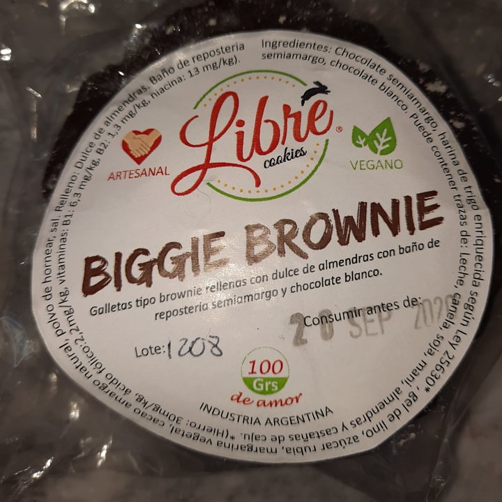 photo of Libre cookies Cookie Brownie shared by @julietarojo on  03 Sep 2020 - review