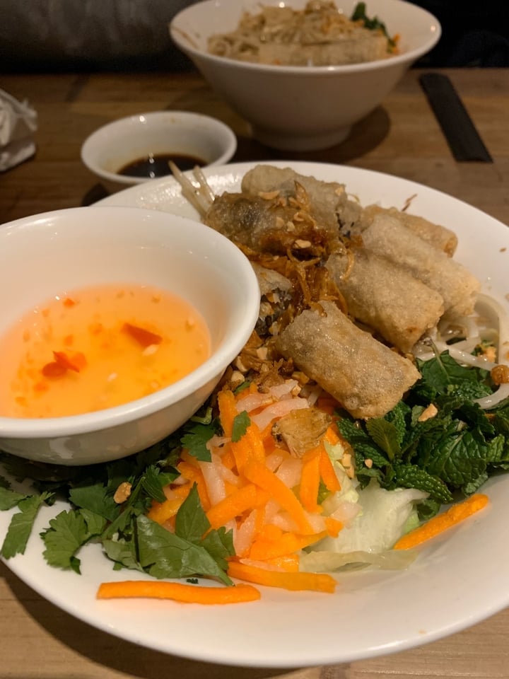 photo of Pho Vermicelli noodles: bún Veggie Spring Rolls shared by @tegan-the-vegan on  01 Feb 2020 - review