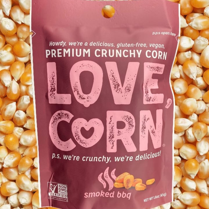 photo of Love, Corn Bbq flavour corn snack shared by @glutenfreevee on  10 Jan 2022 - review