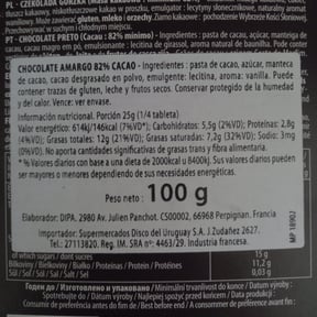 Chocolat noir 82 % 100g Cémoi – Top Market