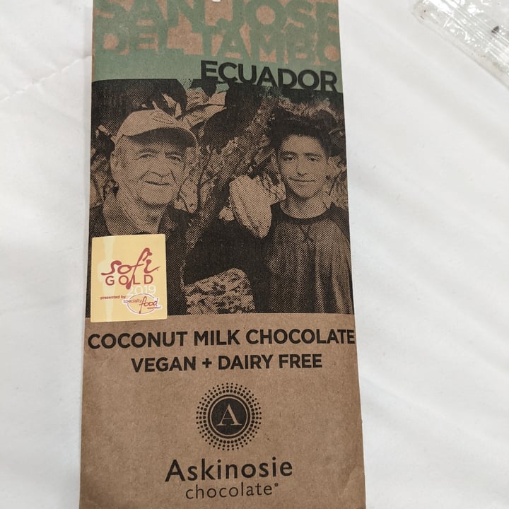 photo of Askinosie Chocolate Coconut Milk Chocolate Bar shared by @hexadecimaljunk on  04 Aug 2022 - review