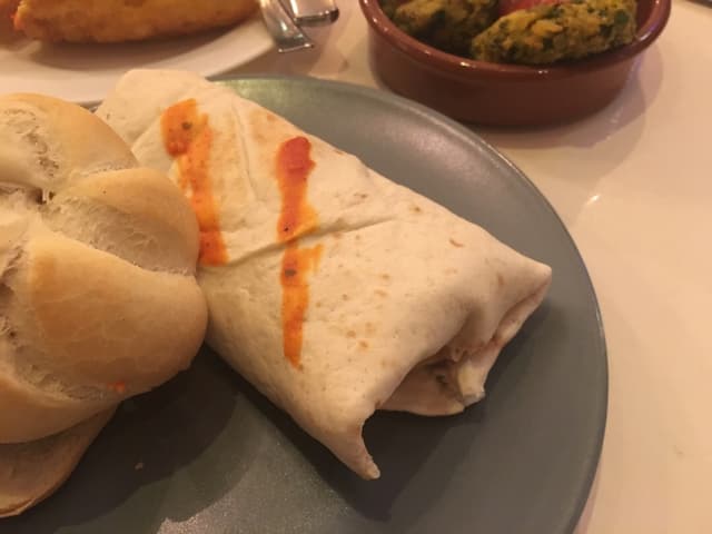 Photo of the dish “Burrito de lentejas y seitan”