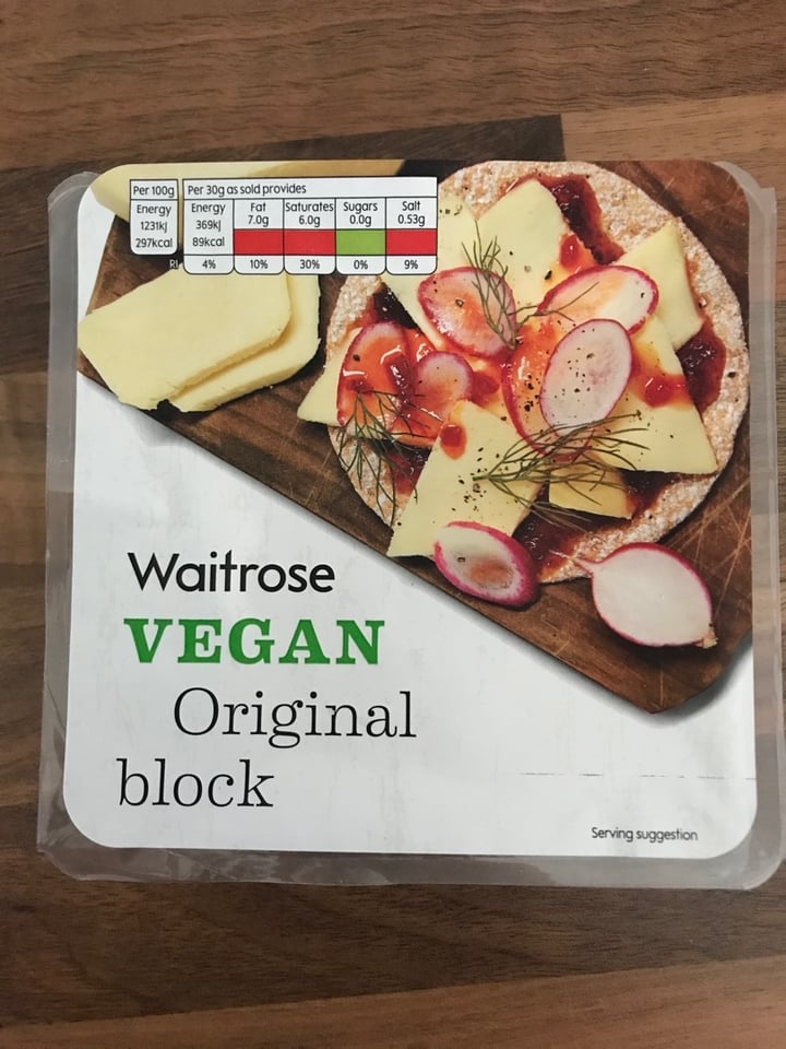 photo of Waitrose Original Block shared by @vegansuttonmama on  03 Apr 2020 - review