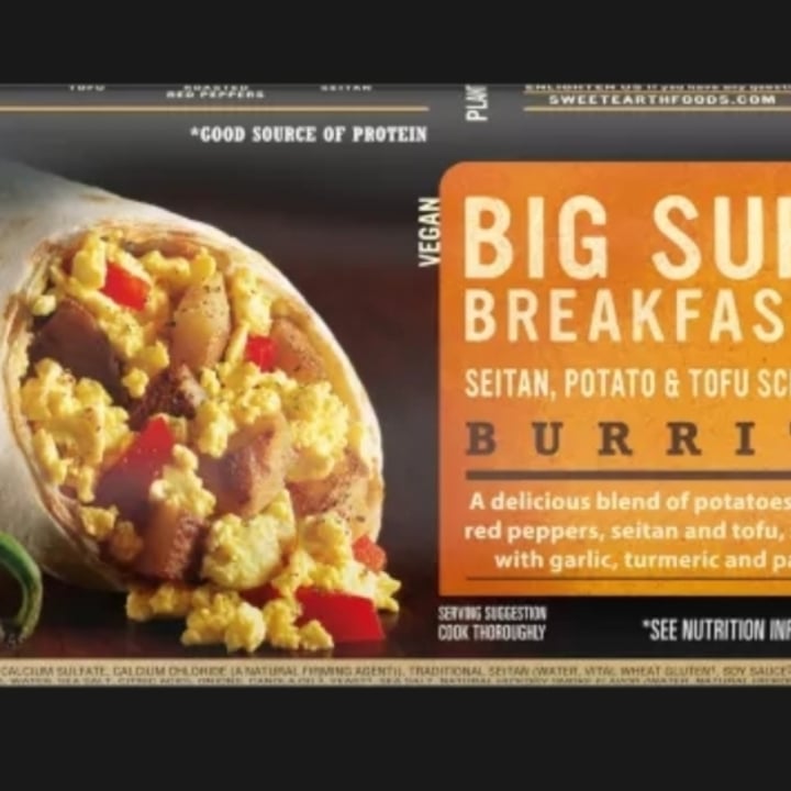 photo of Sweet Earth Big Sur Breakfast Burrito shared by @1mostlyvegan on  20 Feb 2022 - review