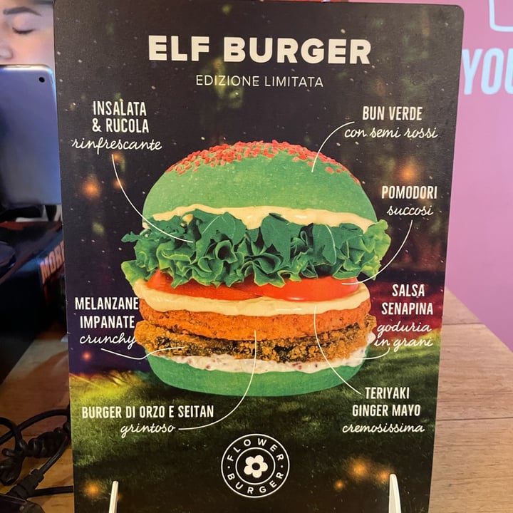 photo of Flower Burger Elf Burger shared by @cinziagilmore on  09 Dec 2022 - review