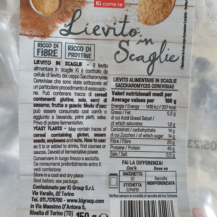 photo of Ki Come Te Lievito Alimentare In Scaglie shared by @mattind on  17 Feb 2022 - review