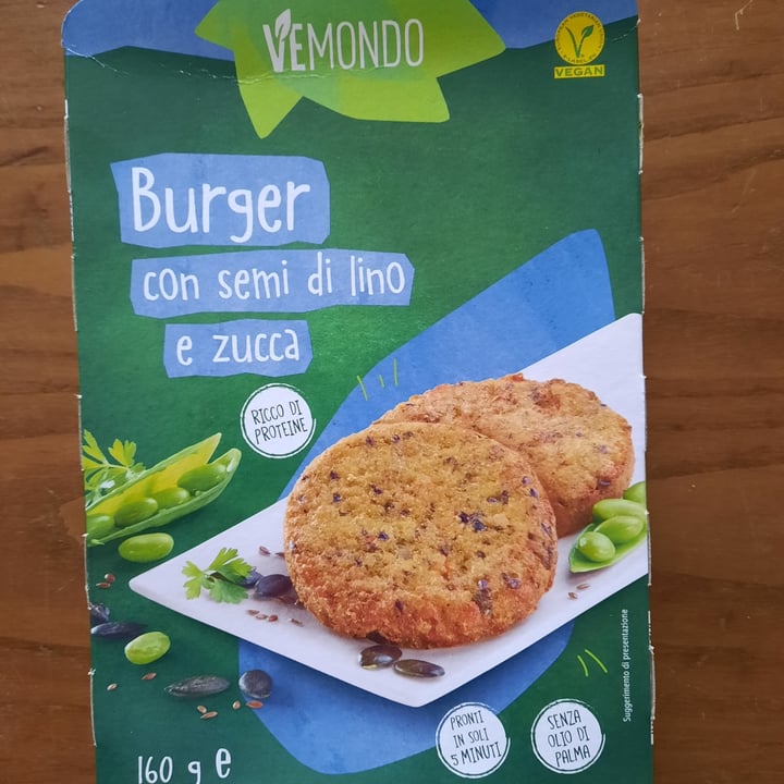 photo of Vemondo 2 burger con semi di lino e zucca shared by @chiaara on  23 May 2022 - review