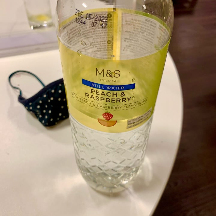 photo of Marks & Spencer Food (M&S) Peach and raspberry still water shared by @vegneve on  09 Nov 2021 - review