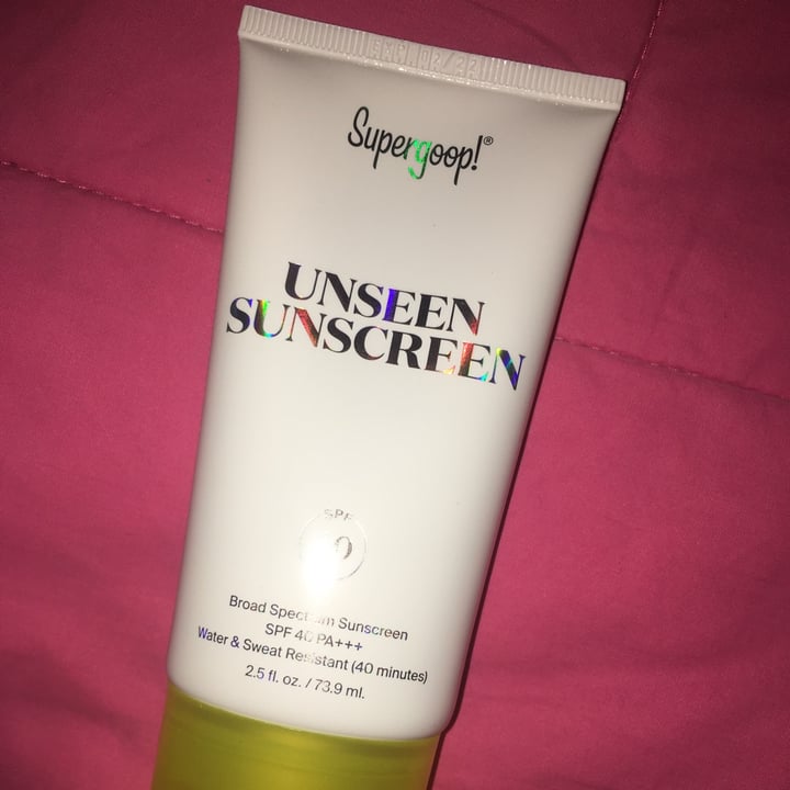 photo of Supergoop! Unseen Sunscreen SPF 40 shared by @caroacosta on  16 Aug 2021 - review