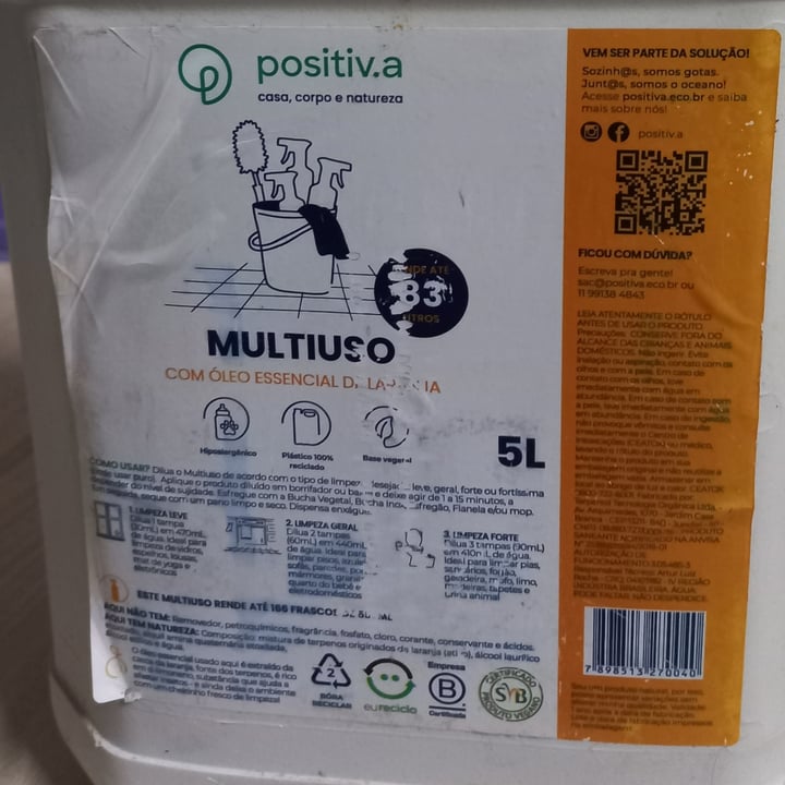 review photo of Positiv.a Limpador Multiuso Geral Concentrado shared by @lucianapucci on 29 Apr 2022 - review