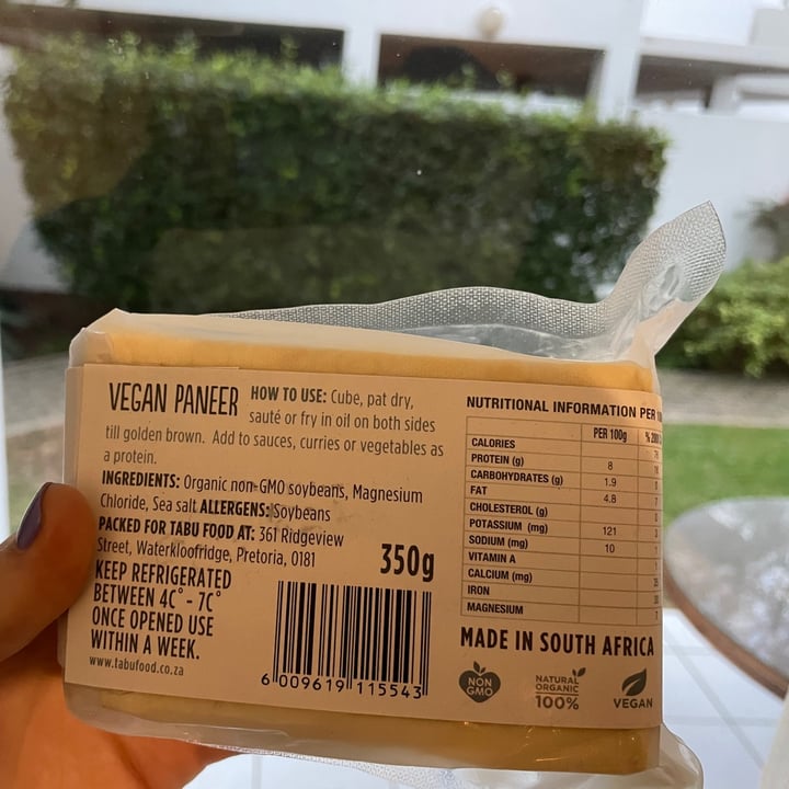 photo of Tabu Tofu Paneer shared by @rootingforginger on  14 May 2021 - review