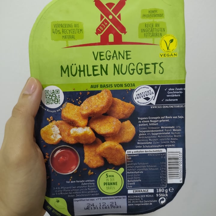 photo of Vegane Mühlen Nuggets Vegane Mühlen Nuggets shared by @miaow-miaow on  05 Dec 2021 - review