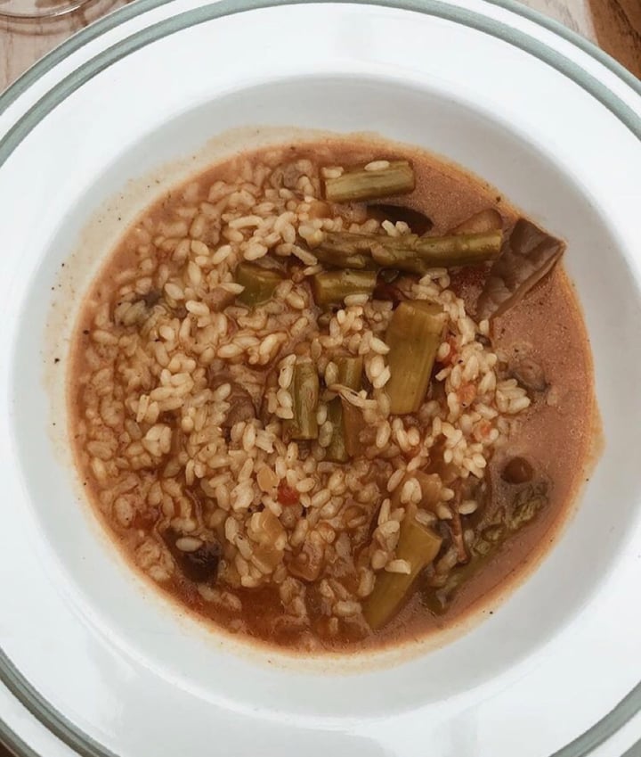 photo of La Capella de Can Gambús Arroz Caldoso de esparragos shared by @itziardiazs on  01 Aug 2019 - review