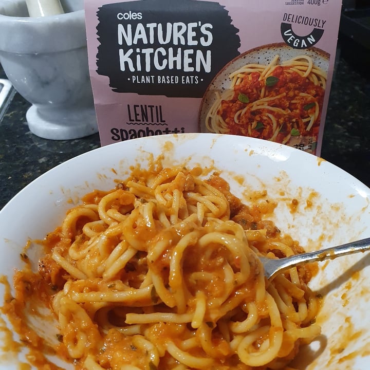 photo of Coles Nature's Kitchen Lentil Spaghetti Bolognese shared by @vanessap on  11 May 2020 - review