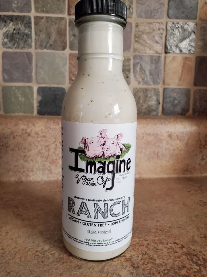 photo of Imagine vegan cafe Imagine Ranch dressing shared by @veganforthem on  21 Dec 2019 - review