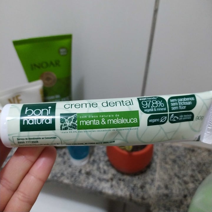 photo of Boni natural Creme dental shared by @arianedias on  22 Jul 2021 - review