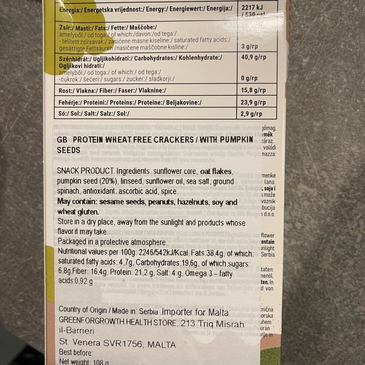 review photo of Nutribella Protein Multi Seed Crackers. Pumpkin. shared by @kiara1204 on 31 Oct 2022 - review