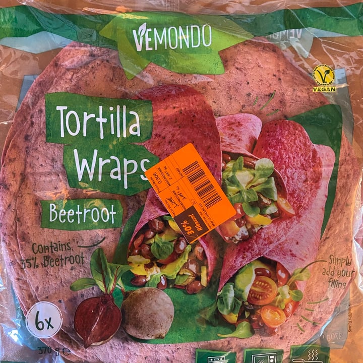 review photo of Vemondo Tortilla Wraps Beetroot shared by @chubbybunny on 24 Aug 2022 - review