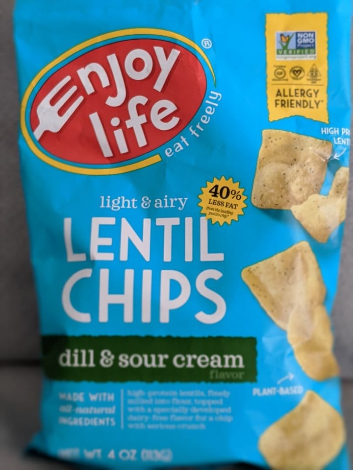 photo of Enjoy Life Lentil Chips Dill & Sour Cream shared by @hmvegan on  18 Apr 2020 - review