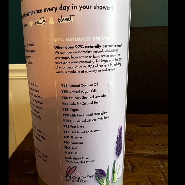 photo of Love Beauty and Planet Argan Oil & Lavender Conditioner shared by @whitneys6 on  03 Nov 2022 - review
