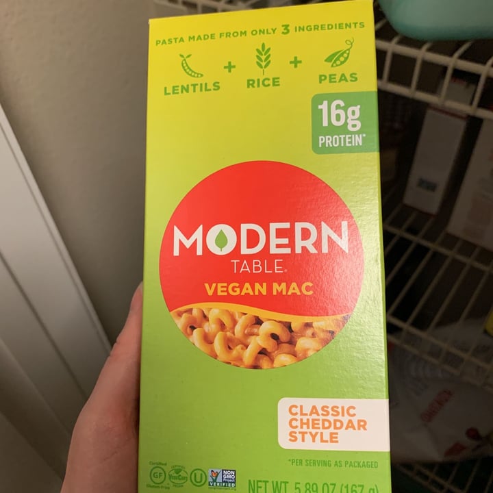 photo of Modern Table Vegan Mac Classic Cheddar Style shared by @mmadsen15 on  27 Sep 2020 - review